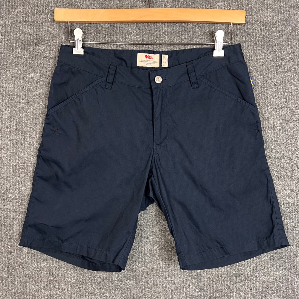 Fjallraven G-1000 Shorts Womens US 29 Navy Blue Excellent Hiking Outdoor